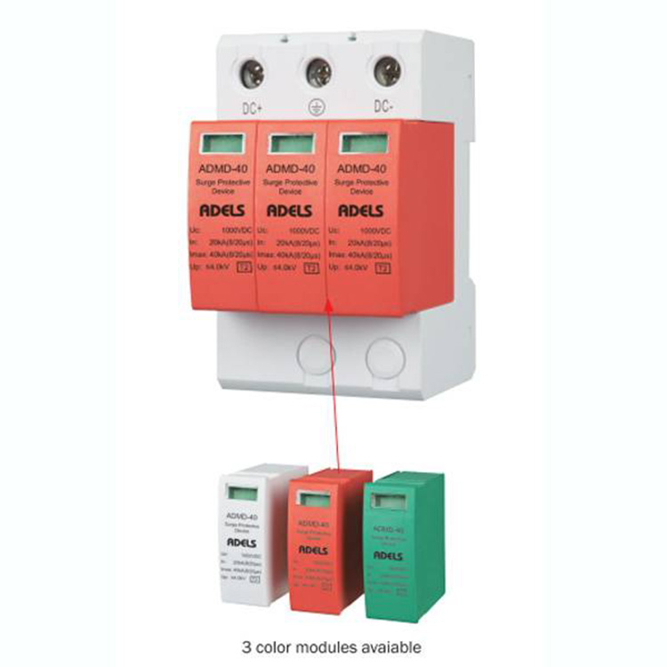 อุปกรณ์ป้องกันไฟกระชาก DC สูงสุด 1000V อุปกรณ์ป้องกันไฟกระชาก