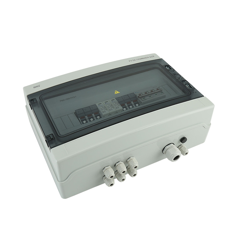 IP66 PV Solar DC Combiner Box 3 In 1 0ut สำหรับระบบพลังงานแสงอาทิตย์